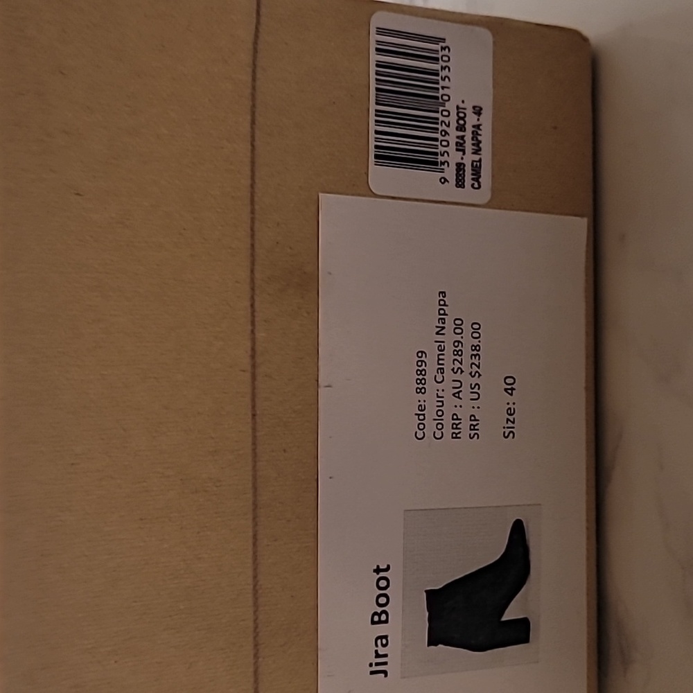 ❤️‍🔥❤️‍🔥MODE COLLECTIVE JIRA LEATHER ANKLE BOOT CAMEL NAPA SIZE 10 - Picture 4 of 12